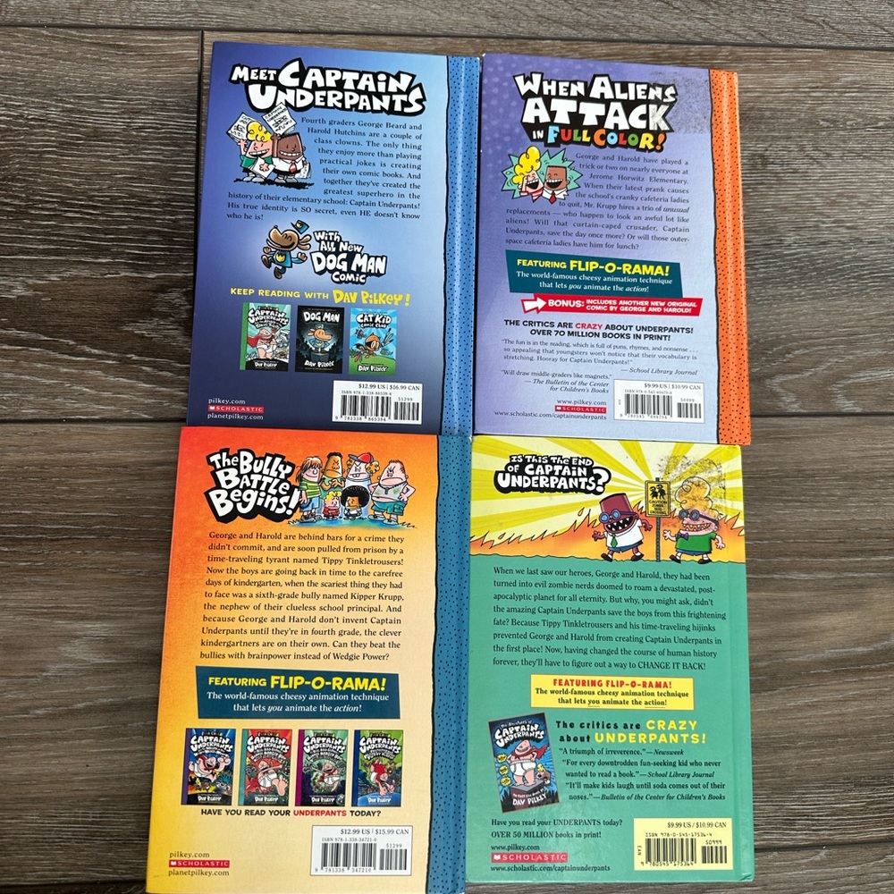 CAPTAIN UNDERPANTS 4 Books - Picture 2 of 10